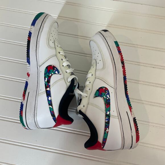 Nike Air Force 1 Melted Crayon Slip-resistant Lightweight Lace Up Boys Size 7 - Picture 6 of 8